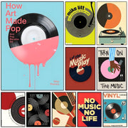 Poster Vinyl Retro Mid Century Dán Tường Tự Dính Chống Nước