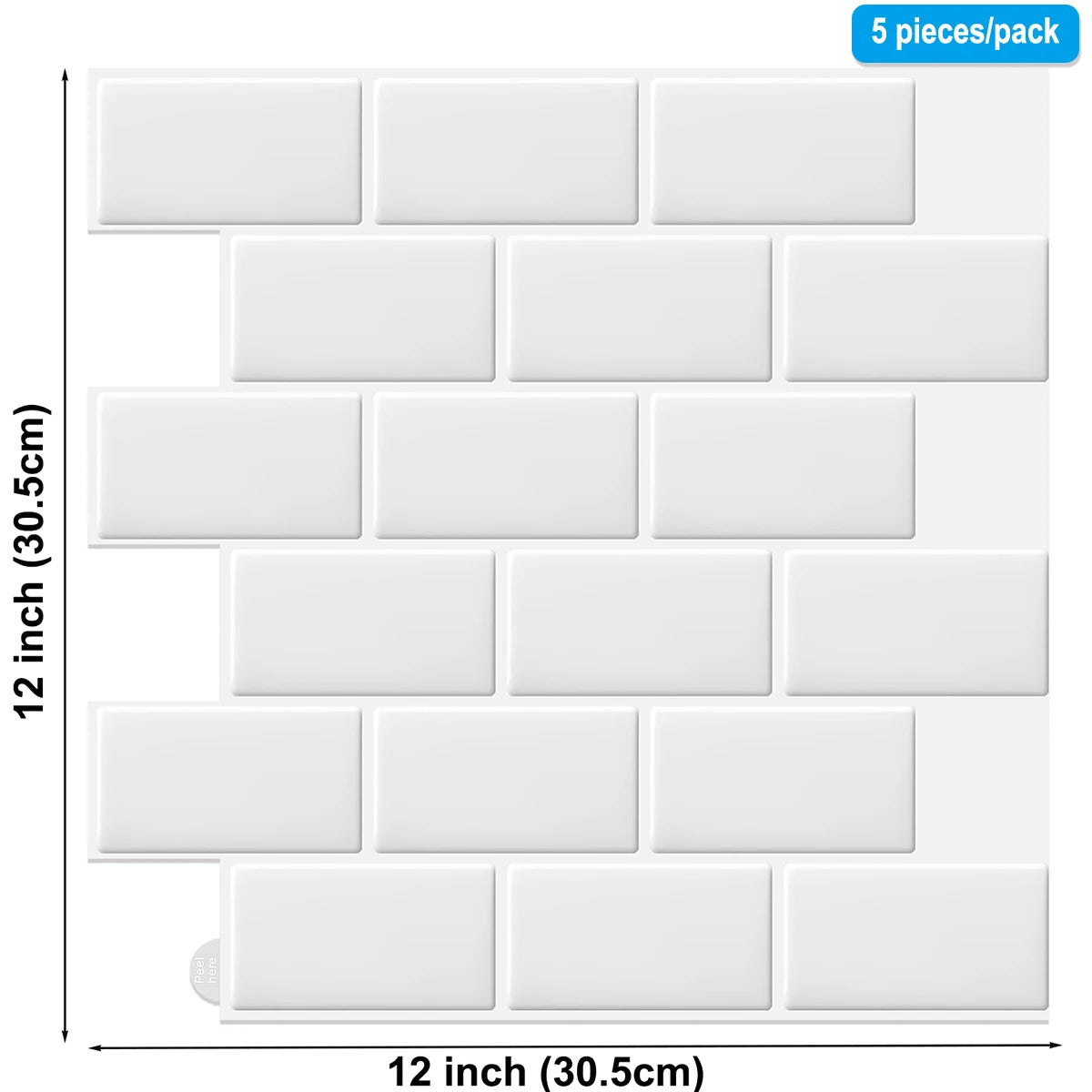 Dan Tuong 3D Chong Tham Bep 12x12 Inch Mieng Dan Dinh Manh