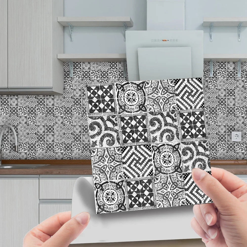 Bộ 10 Miếng Gạch Mosaic 3D Dán Tường Chống Thấm Phòng Tắm