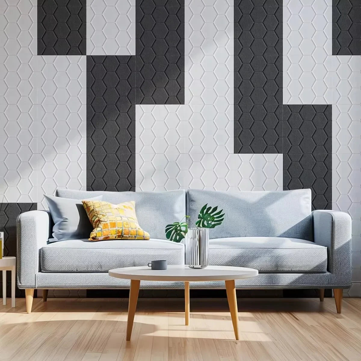 Panel Tường Honeycomb Felt Cách Âm Dính Sẵn Cho Phòng Trẻ