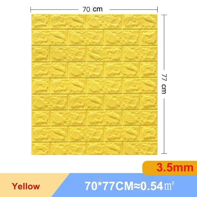 10 Miếng Dán Tường 3D Tự Dính Trang Trí Nhà Phòng Khách