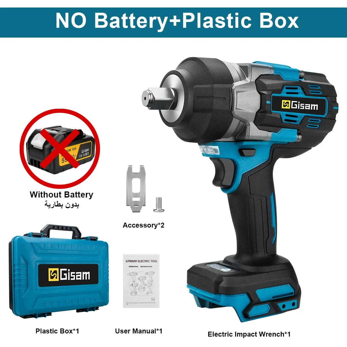 Gisam 2800NM Co Le Tac Dong Dien Khong Day Inch Makita 18V