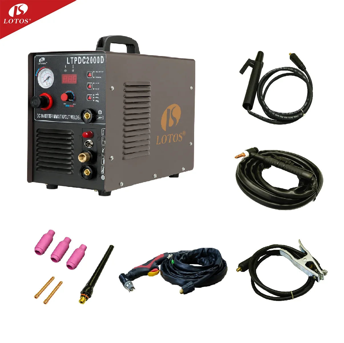 Máy Hàn Lotos LTPDC2000D Plasma 200A 3 Trong 1 Inverter 220V