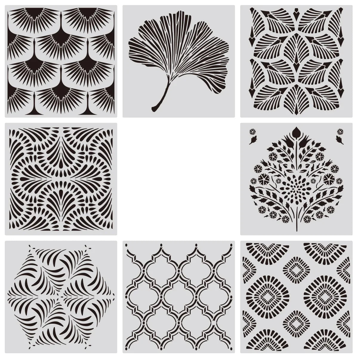 Khuon Stencil Mandala Geometric 30x30cm DIY Layering