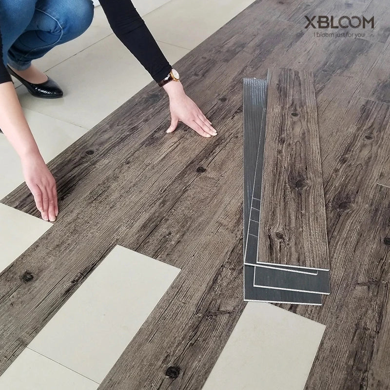 Dán Sàn Gỗ PVC Dính Có Keo Chống Thấm Dán Tường Hiện Đại