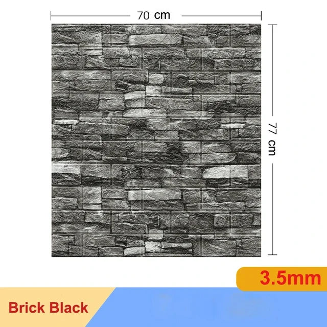 10 Miếng Dán Tường Panel 3D Gạch Nhựa Foam Chống Thấm
