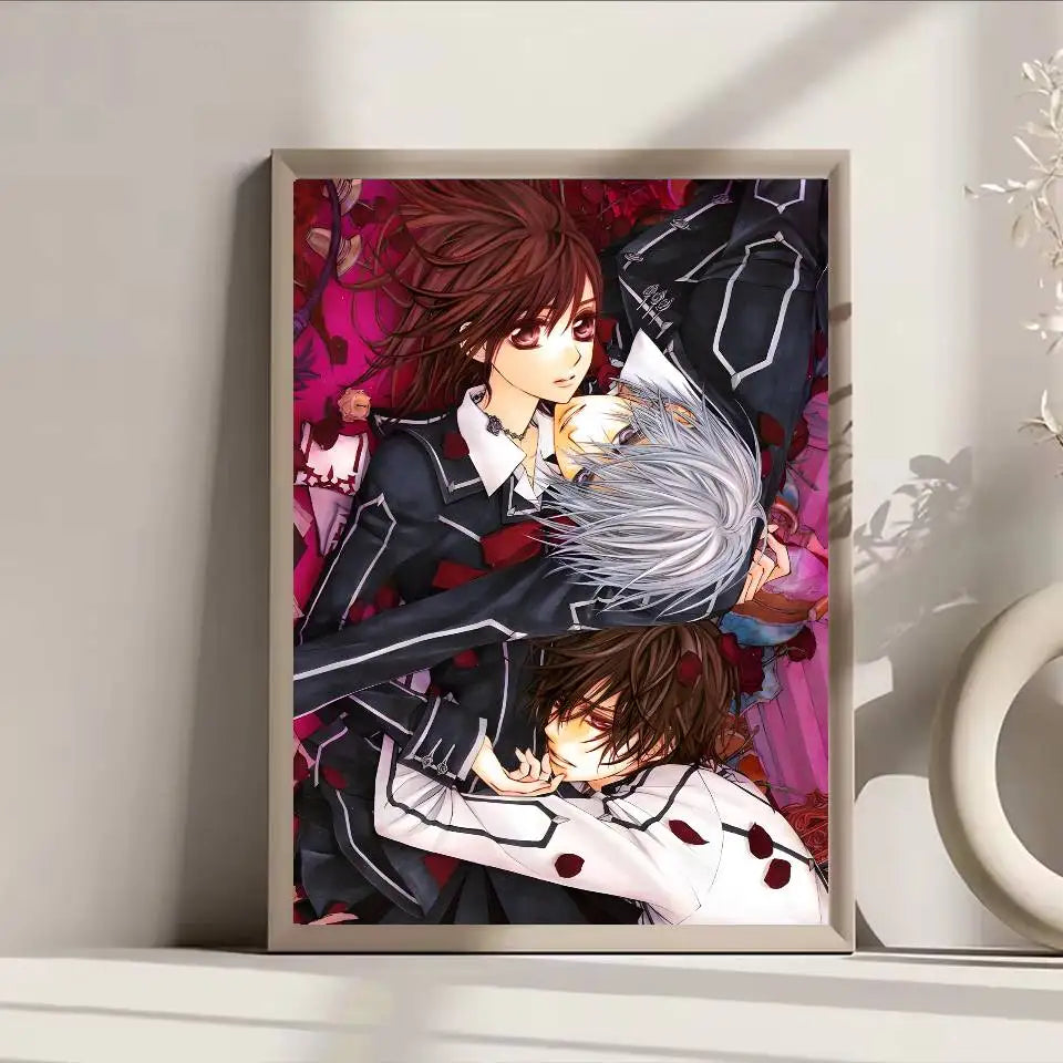 Poster Anime Vampire Knight Dán Tường Bền Nước Quán Cafe