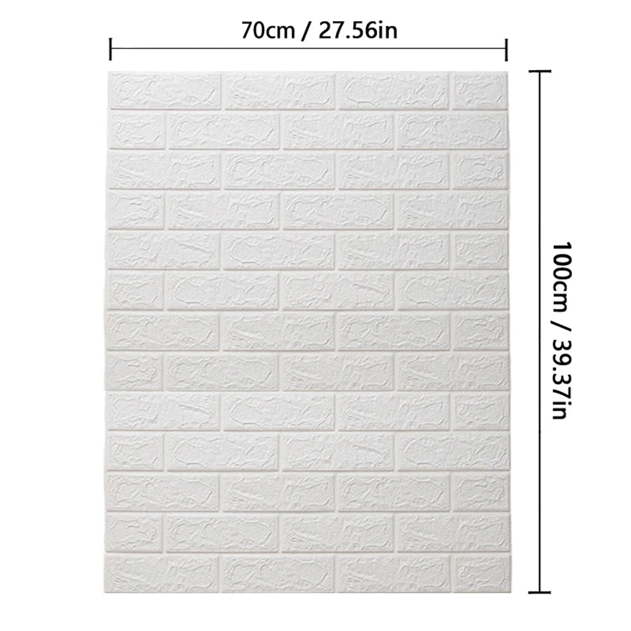 Giấy Dán Tường 3D Tự Dính Gạch Ốp Tường Phòng Khách