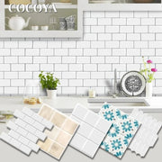 Gach Gia 3D Dan Tuong Trang Self Adhesive Chong Tham Bep