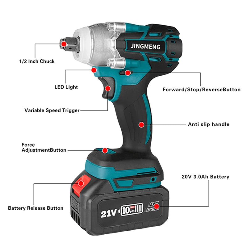 Súng Vặn Lực Không Dây 21V Brushless Chính Hãng Dụng Cụ