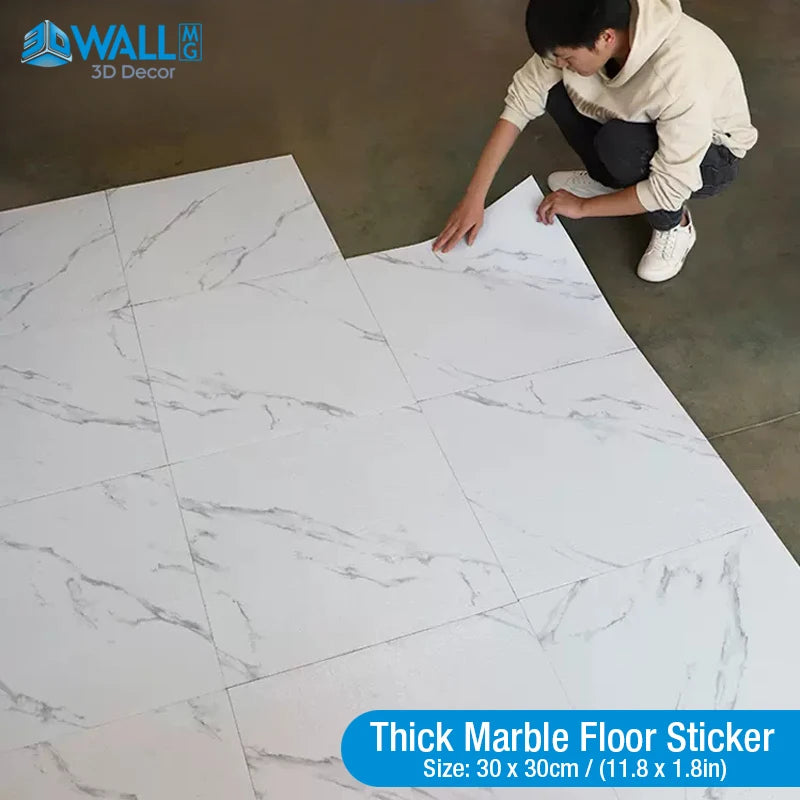 Dán Sàn Đá Marble Giả PVC Chống Thấm Tự Dính Trang Trí 3D