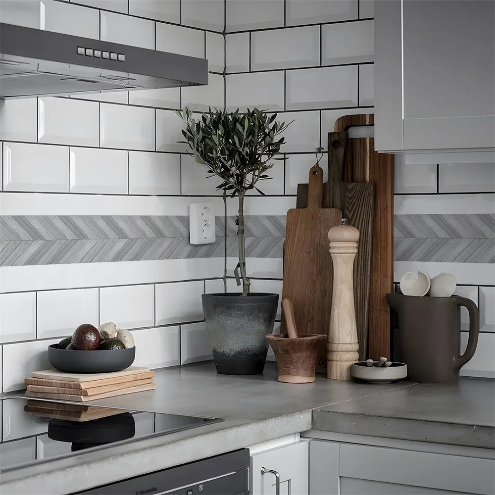 Waterproof Self-Adhesive Baseboard Wall Sticker Waistline Baseboard Wall Trim Corner Line Protector Decor Skirting Board Decal