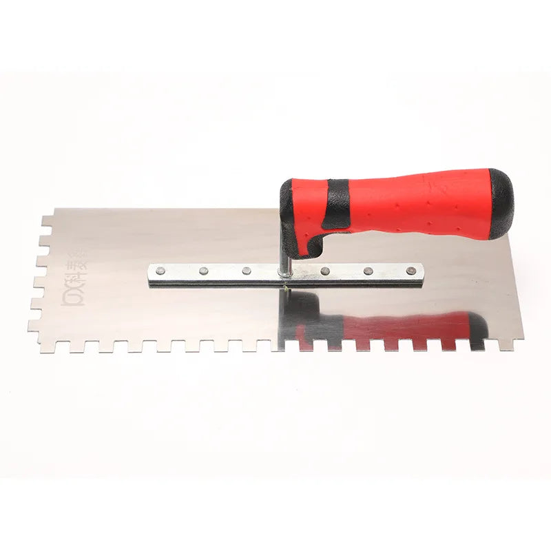Stainless Steel Toothed Trowel, Trowel, Scraper, Bricklayer Scraper, Serrated Tile Tool