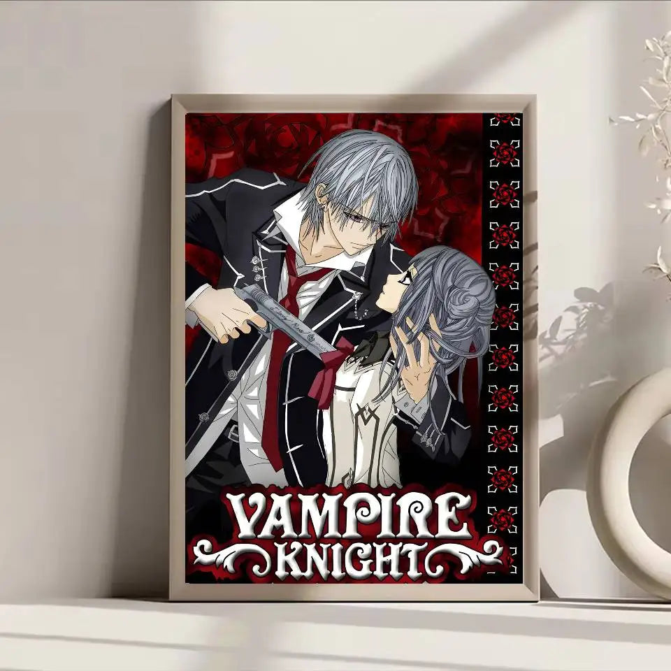 Poster Anime Vampire Knight Dán Tường Bền Nước Quán Cafe