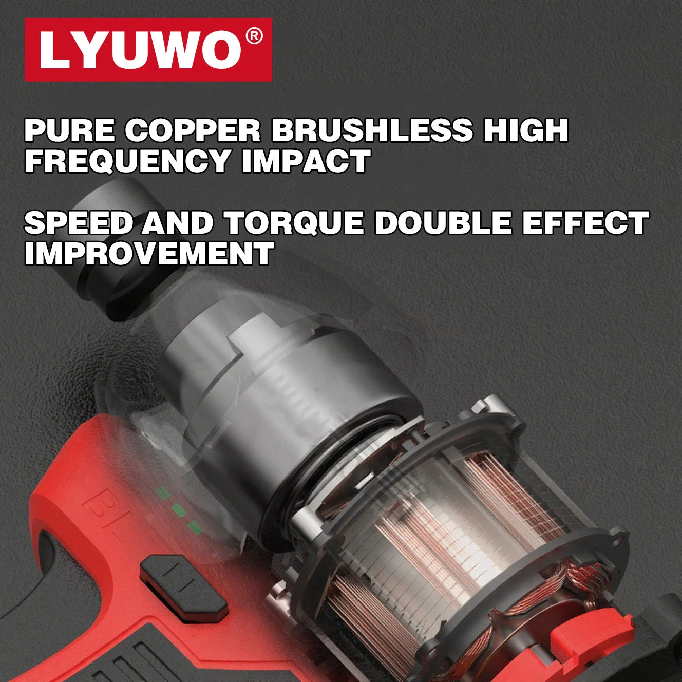 Máy Vặn Vít Không Dây LYUWO 21V Brushless LED Pin Makita
