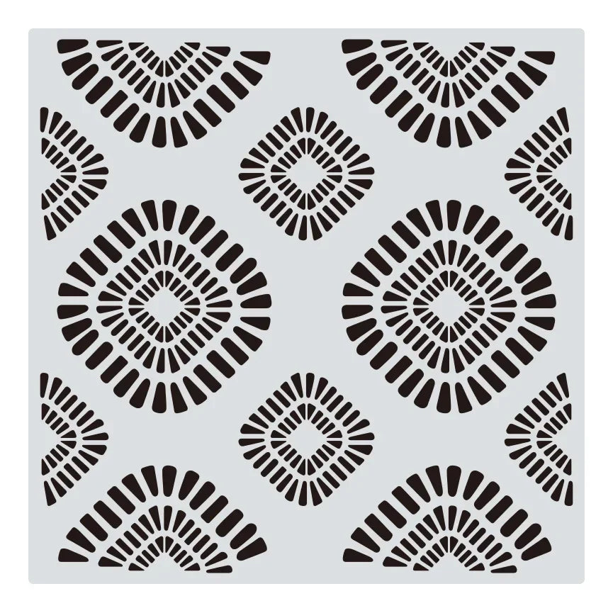 Khuon Stencil Mandala Geometric 30x30cm DIY Layering