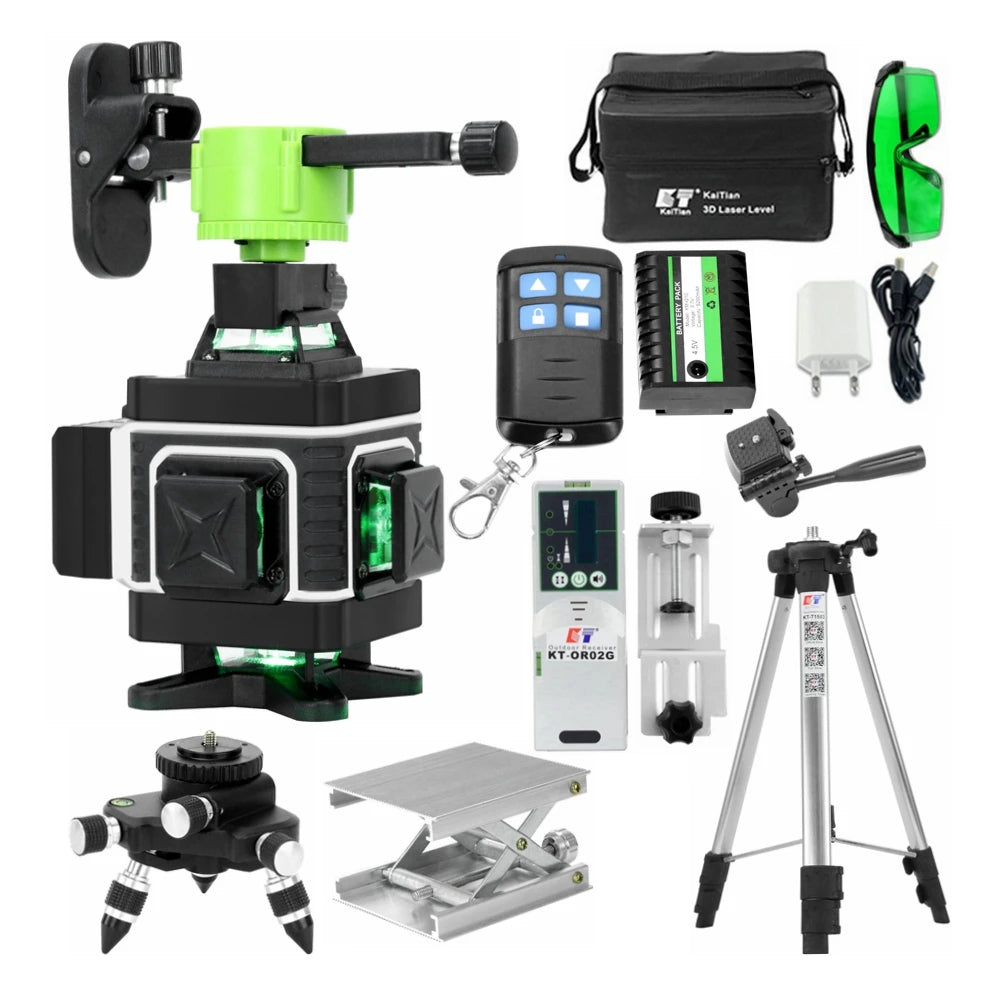 KaiTian Laser Nivel 360 Tự Cân Chân Tripod 16 Đường