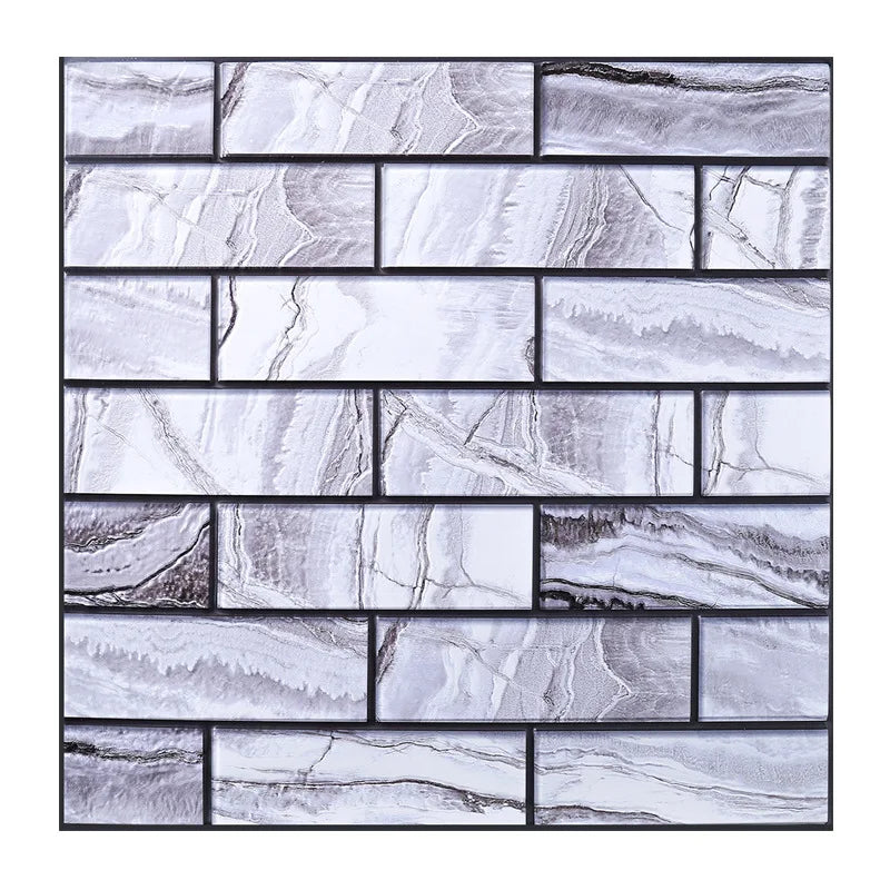 Self Adhesive Tile Wall Sticker Home Decor 3D PVC Brick Sticker Wall Decor For Kitchen Cupboard Bathroom Waterproof Wallpaper