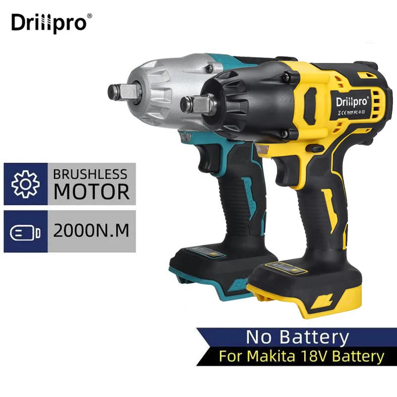 Drillpro Súng Vặn Đánh Lực Không Dây 2000Nm Brushless 18V