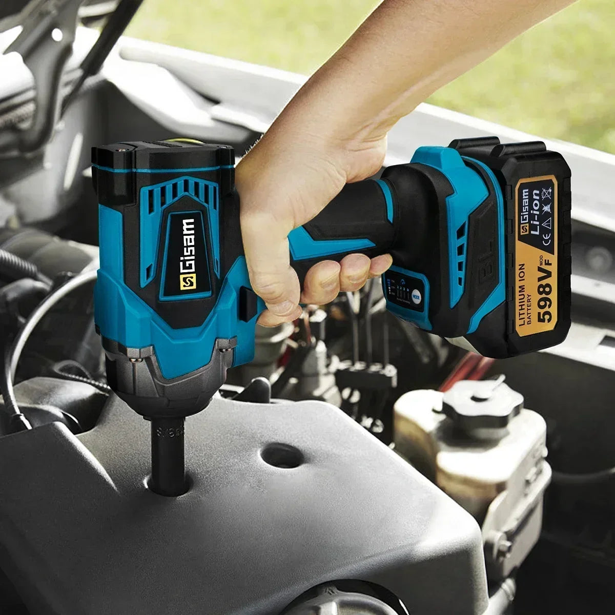 Gisam Impact Wrench Không Dây 1200Nm Makita 18V Pin