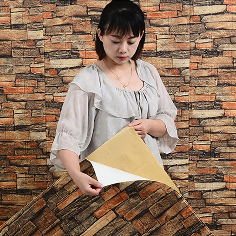 40 pieces of imitation brick wallpaper 38.5X35cm self-adhesive waterproof and moisture-proof living room bedroom wall decoration