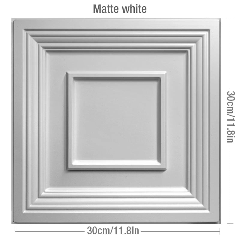 30x30cm 3D wall sticker decorative ceiling living room Wood grain wallpaper waterproof 3D Wall panel mold bathroom kitchen Hotel
