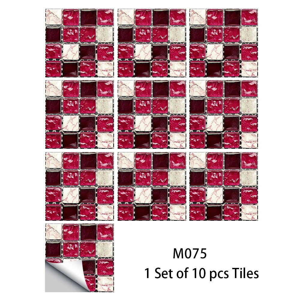 10 Miếng Dán Gạch Mosaic Bếp Và Phòng Tắm Chống Nước
