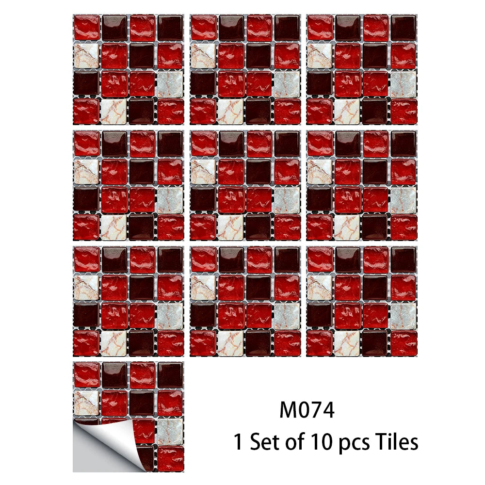 10 Miếng Dán Gạch Mosaic Bếp Và Phòng Tắm Chống Nước