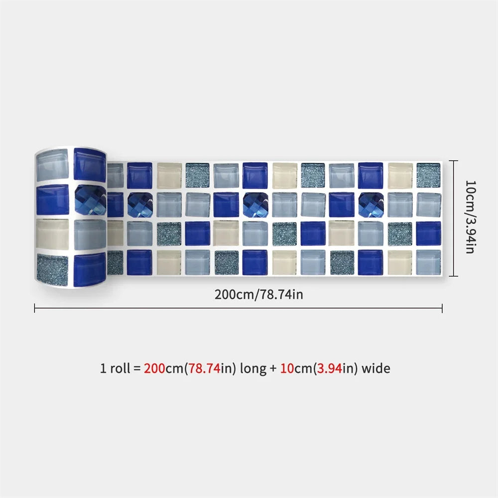 Waterproof Self-Adhesive Baseboard Wall Sticker Waistline Baseboard Wall Trim Corner Line Protector Decor Skirting Board Decal