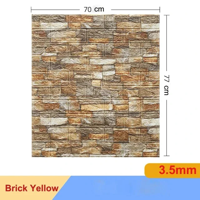 10 Miếng Dán Tường 3D Tự Dính Trang Trí Nhà Phòng Khách