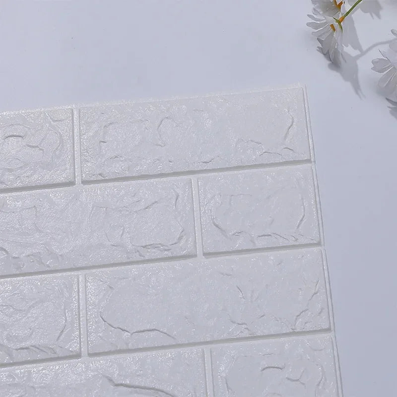 8/20pcs Foam 3D Brick Wall Stickers Adhesive Panel Home Decor Living Room Bedroom House Decoration Bathroom Waterproof Wallpaper