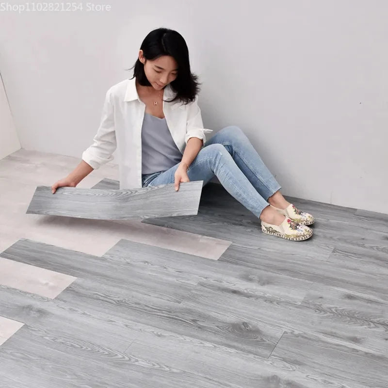 Dán Sàn Gỗ PVC Dính Có Keo Chống Thấm Dán Tường Hiện Đại