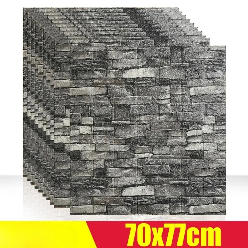 Bộ Dán Tường 3D Foam Gạch Chống Nước Tự Dính 1 5 12 Miếng