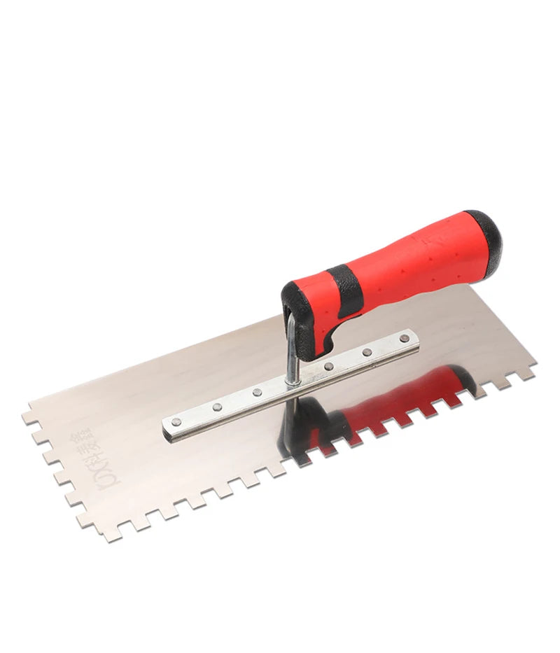 Stainless Steel Toothed Trowel, Trowel, Scraper, Bricklayer Scraper, Serrated Tile Tool