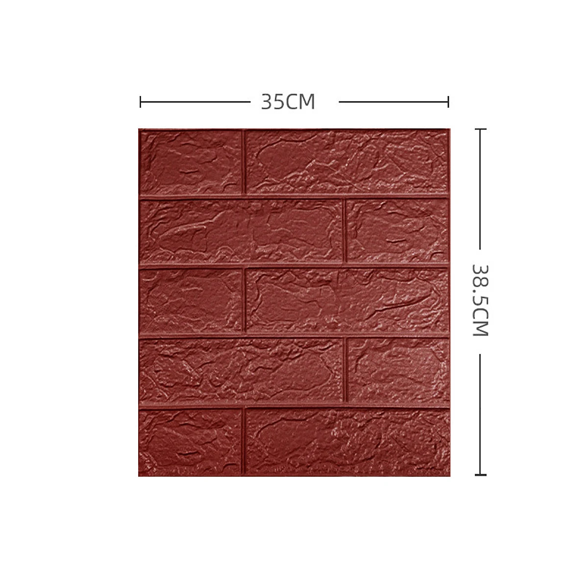 Dán Tường Gạch 3D Mô Phỏng 35x38.5 Cm 5 15 30 Miếng