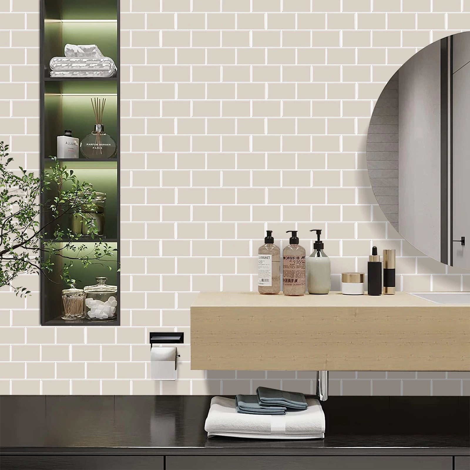 Vividtiles 3D Vinyl Dán Dính Ốp Tường Bếp Chống Nước Bền