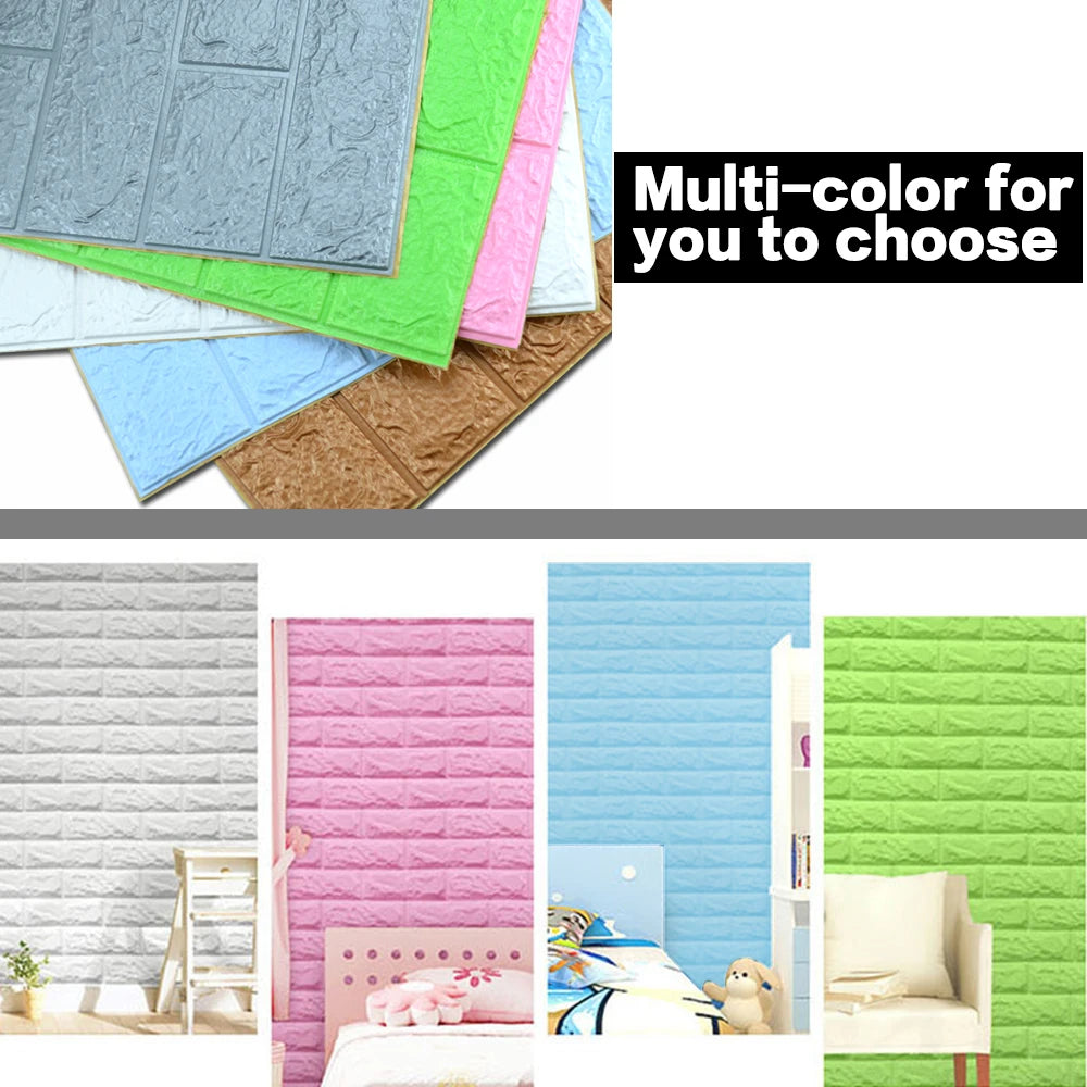 10-40pcs 38.5cmx35cm 3D Wall Stickers Self-adhesive Wallpaper Oil and Moisture Resistant Stain Resistant  Decorative Stickers ﻿