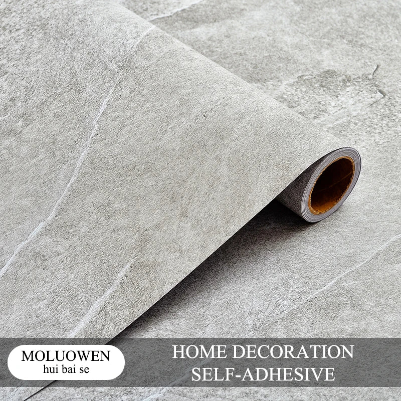 Retro PVC Self-adhesive Waterproof Floor Stickers Rolls Home Renovation Wallpapers For Bathroom Living Room Kitchen Wall Decor