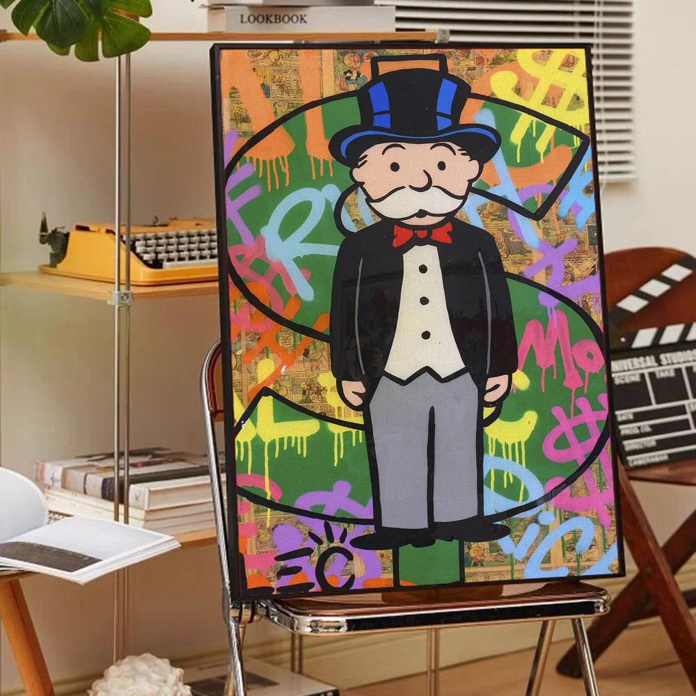 Poster Graffiti Alec Monopoly Money Waterproof Treo Tuong