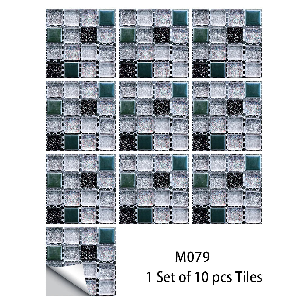 10 Miếng Dán Gạch Mosaic Bếp Và Phòng Tắm Chống Nước