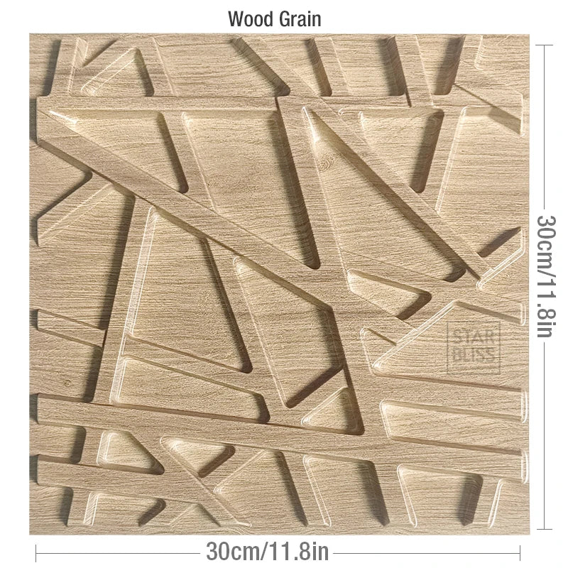 30x30cm 3D wall sticker decorative ceiling living room Wood grain wallpaper waterproof 3D Wall panel mold bathroom kitchen Hotel