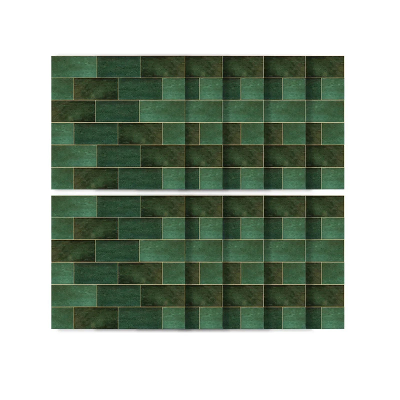 Bộ 10 Miếng Dán Gạch Ốp Tường Retro Xanh Đậm Mosaic