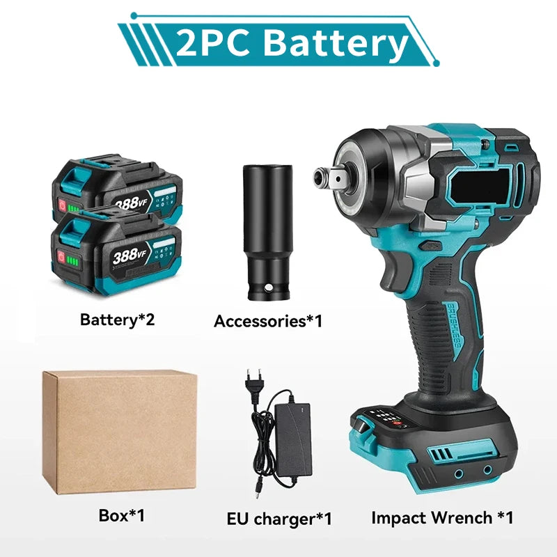 Súng Siết Lực Không Dây 600Nm 18V Makita Pin Chính Hãng