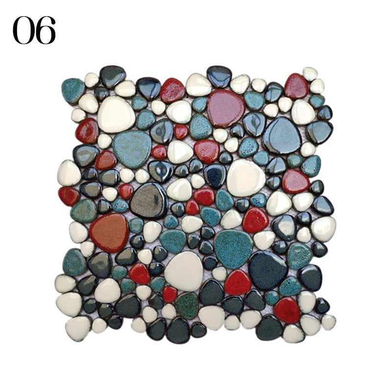 Gach Mosaic Ceramic 30x30cm Xanh Trang KhongTruot Phong Tam