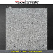 Gạch 60x60 Á Mỹ W6139 Terrazzo Ghi