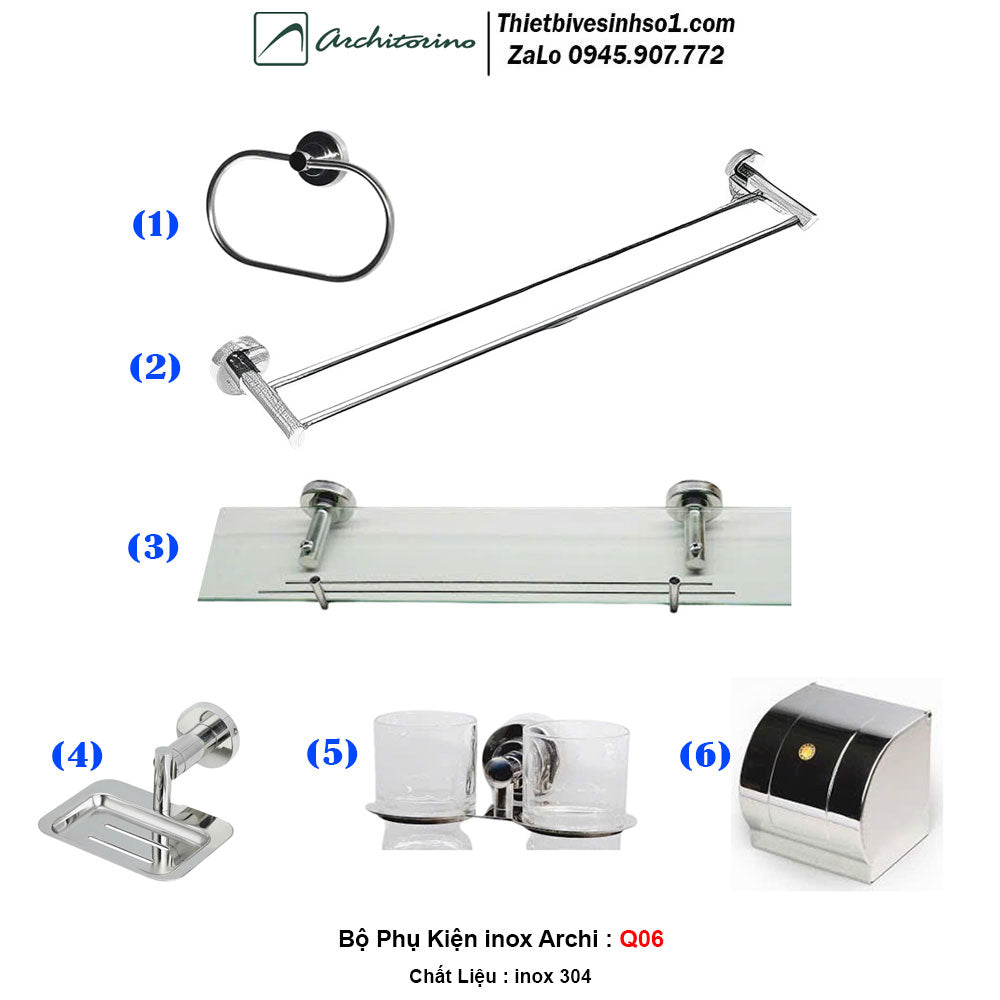 Bộ Phụ Kiện inox Archi Q06
