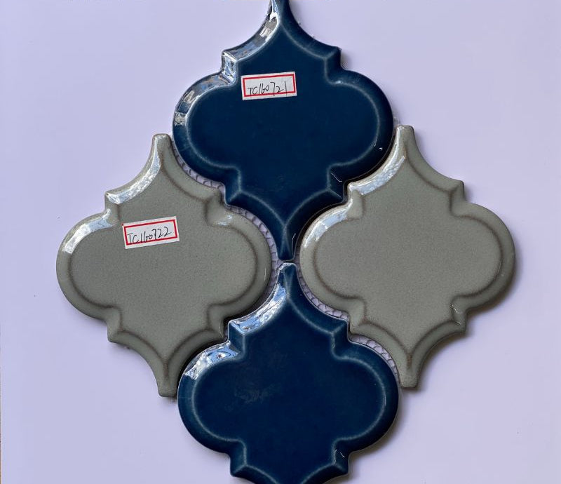 Mosaic Lồng Đèn Màu Xám Xanh Dương