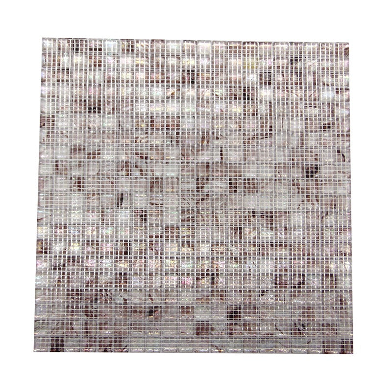 Gạch Mosaic Kính Ngọc Trai Óng Ánh Tím Viền Vàng Ốp Tường Bếp Phòng Tắm