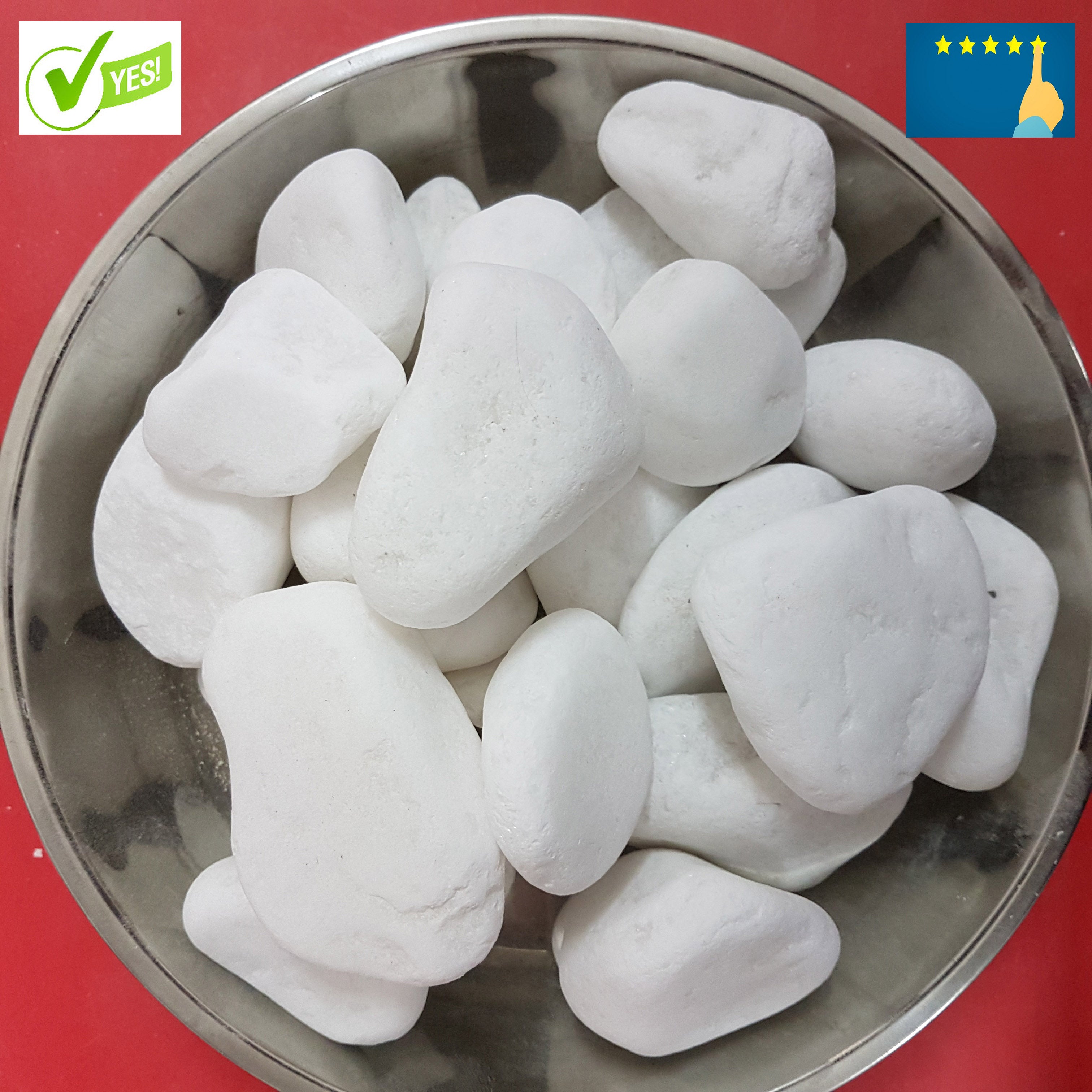 Vietnam White Pebbles Gravel Tumbled Stone for Garden Landscape and Pebble Mosaic