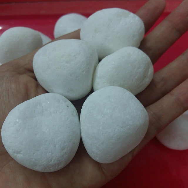 Vietnam White Pebbles Gravel Tumbled Stone for Garden Landscape and Pebble Mosaic